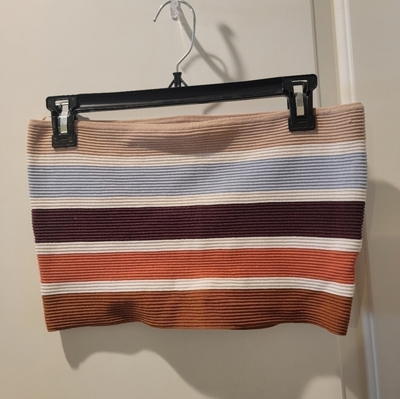 La Hearts Tops - LA Hearts Striped Tube Top Size L